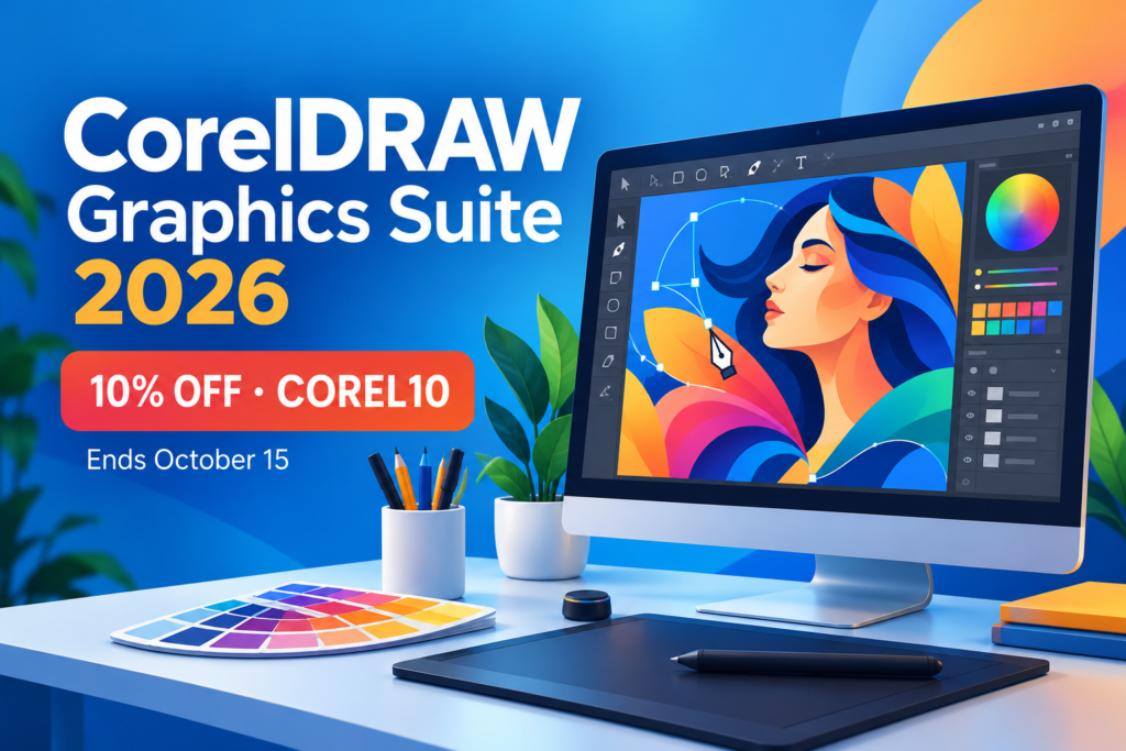 CorelDRAW Graphics Suite 2026: 10% Off with Code COREL10