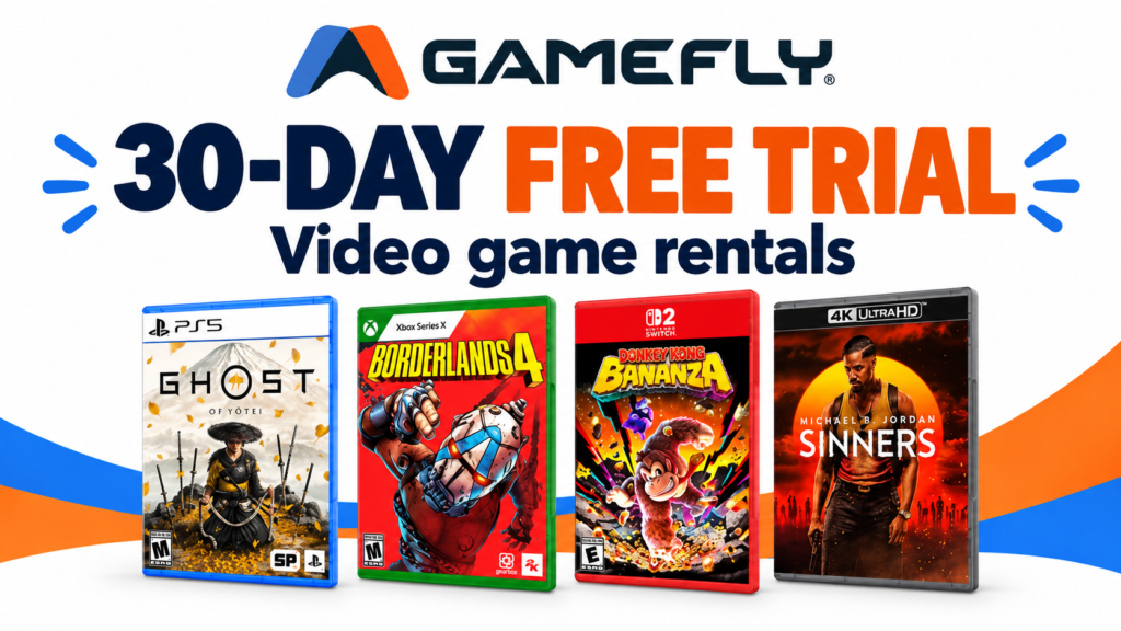 GameFly: 30-Day Free Trial of Video Game Rentals