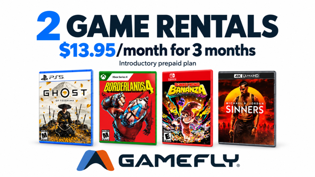 GameFly: Two Rentals for $13.95/Month for Three Months
