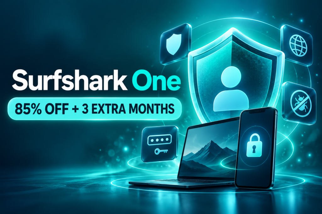 Surfshark One: 85% Off 24-Month Plan + 3 Extra Months